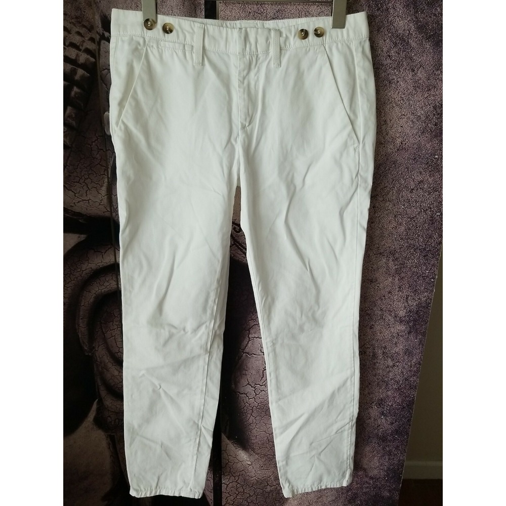 VINCE Women's 100% Cotton White Ankle Pants Size 25‎ w/ Pockets